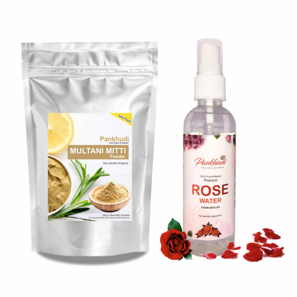 Multani Mitti with Rose Water Combo Pack – 100g Each | Natural Skin Care | Deep Cleansing & Hydration
